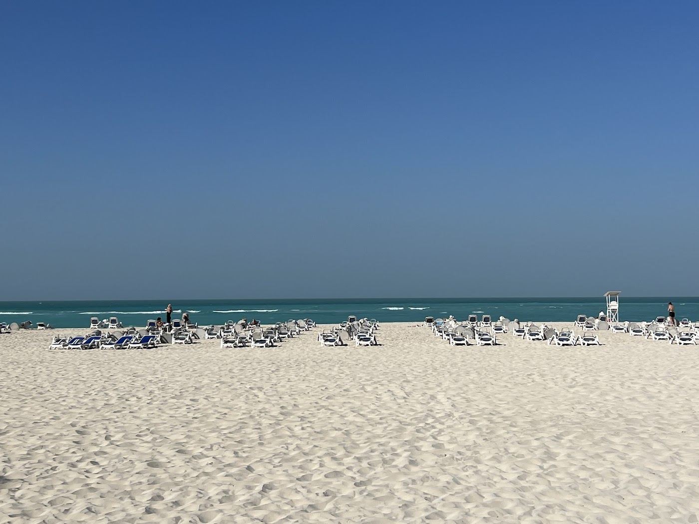 White sand and calm water on Saadiyat Beach, Saadiyat Island, Abu Dhabi