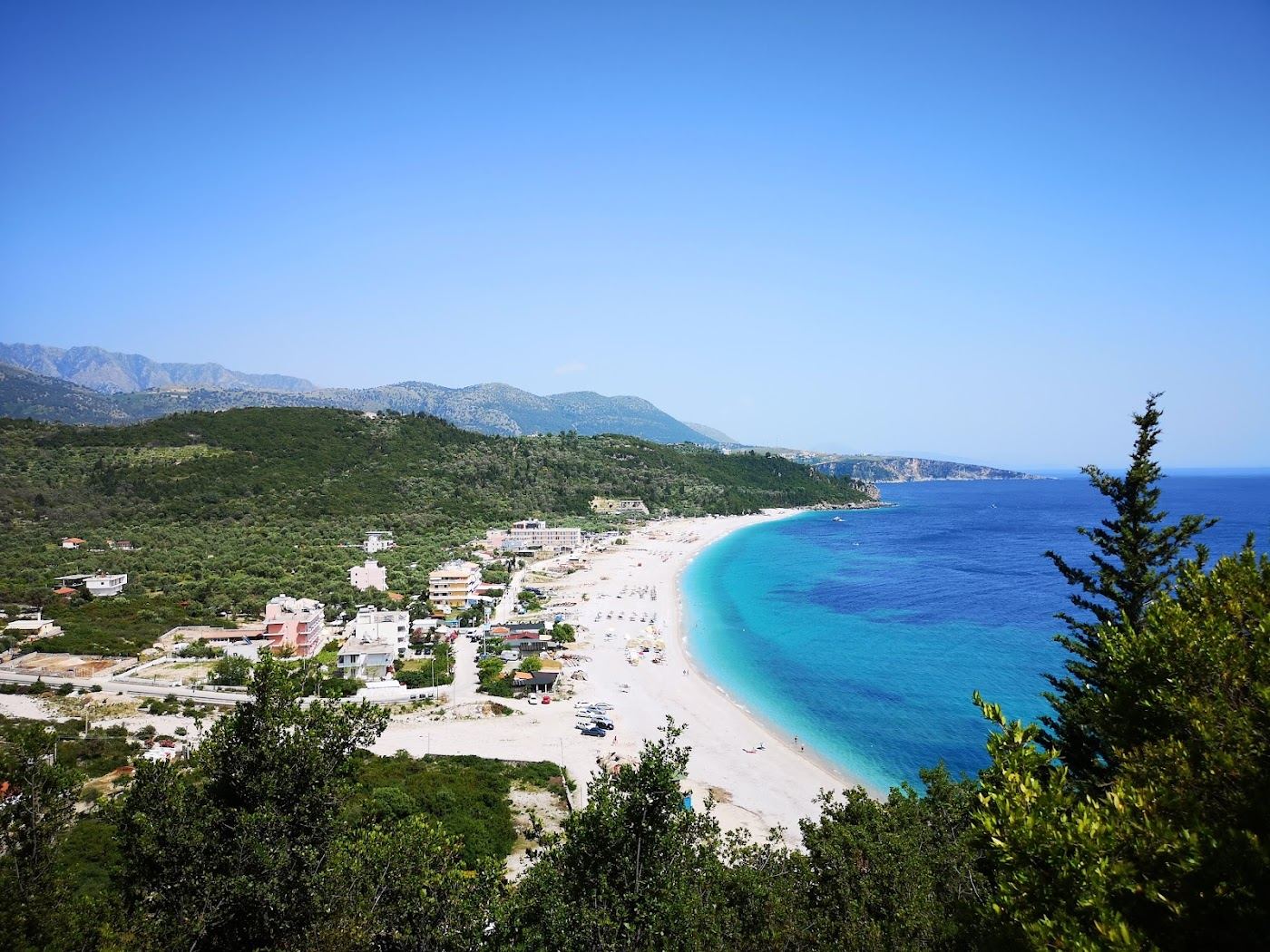 Calm, clear sheltered water at a cove on the Albanian Riviera