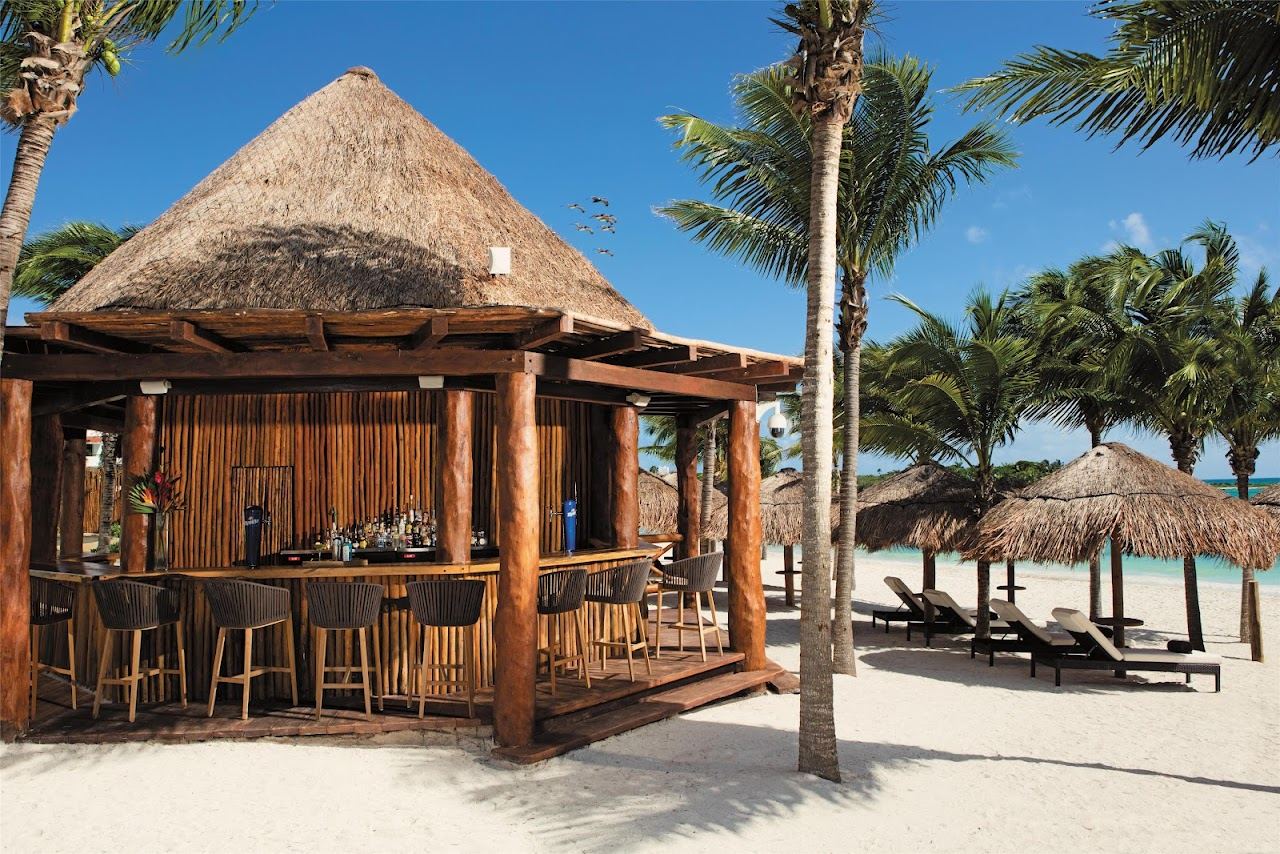 The bay and beach at Secrets Akumal adults only resort on the Riviera Maya