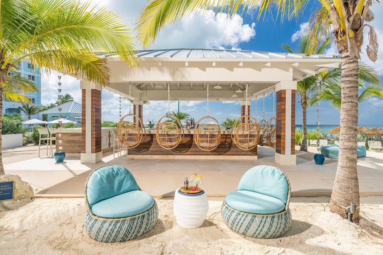 The private offshore island beach at Sandals Royal Bahamian near Nassau