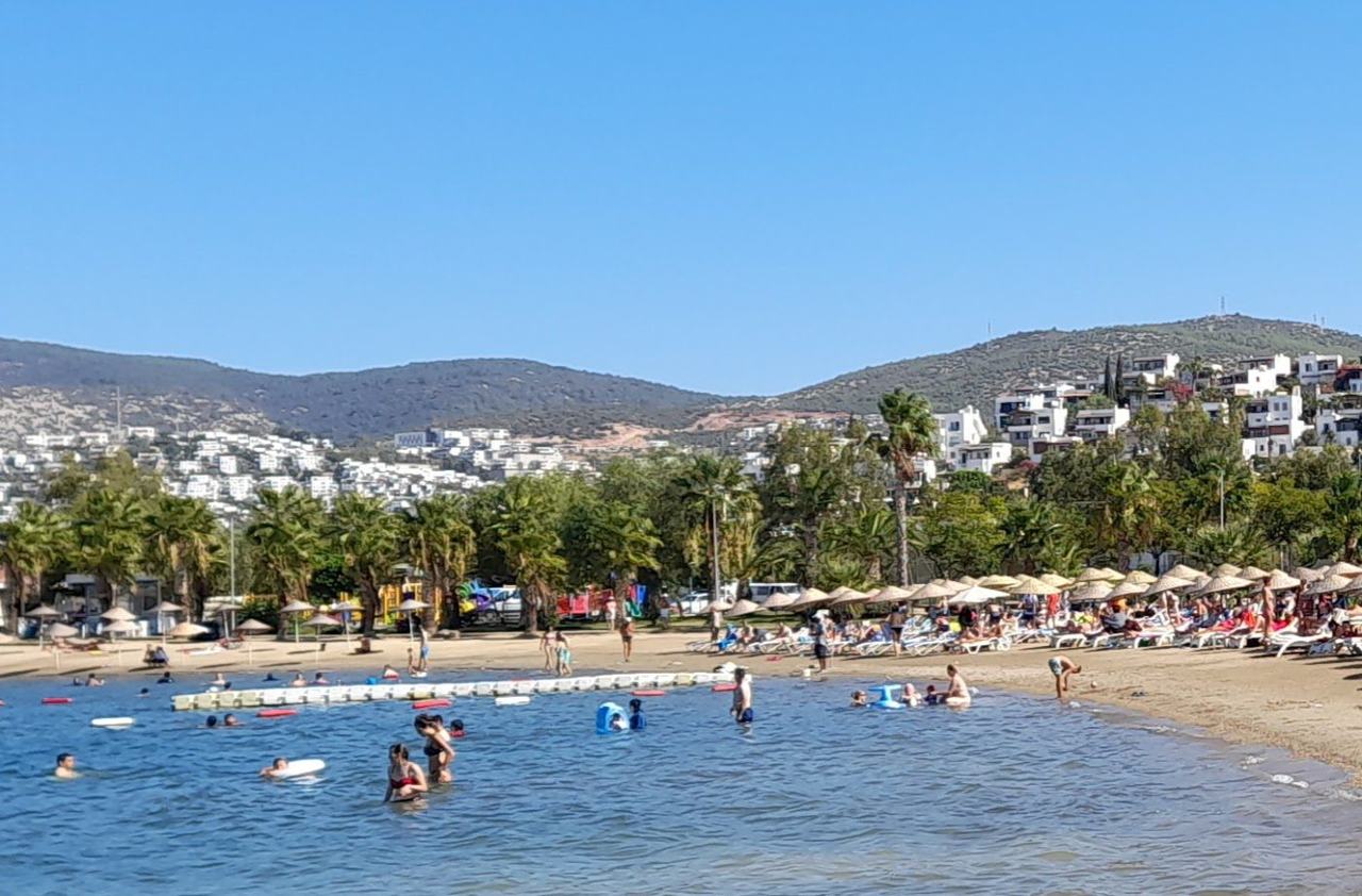 Bagla Beach quiet sandy cove on the Bodrum peninsula in Turkey