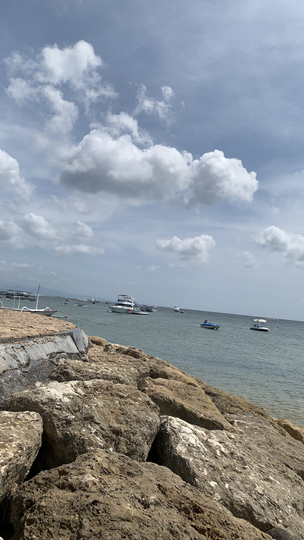 Calm morning water at Sanur Beach in Bali