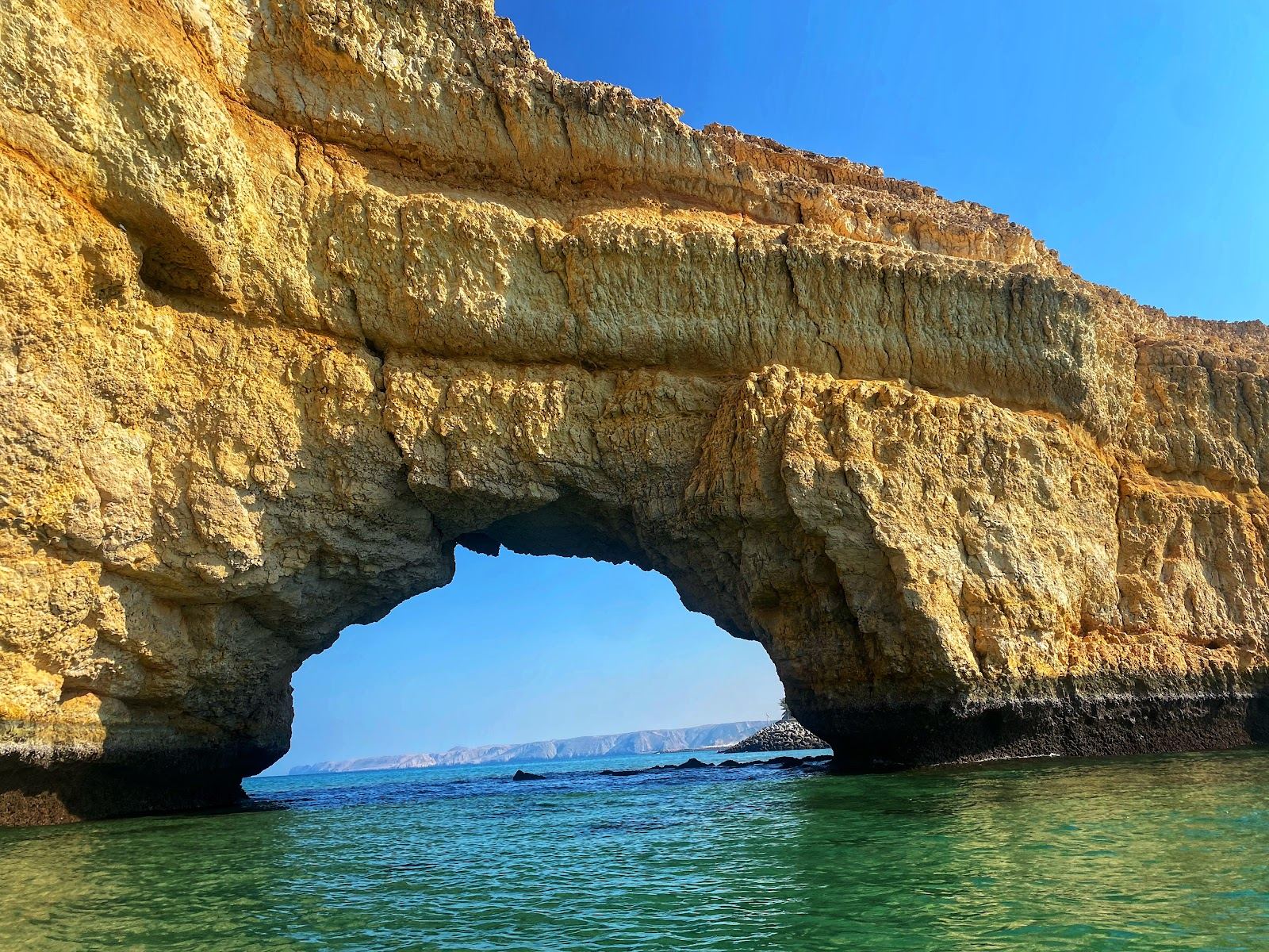 Cliff backed cove at Bandar Jissah near Muscat