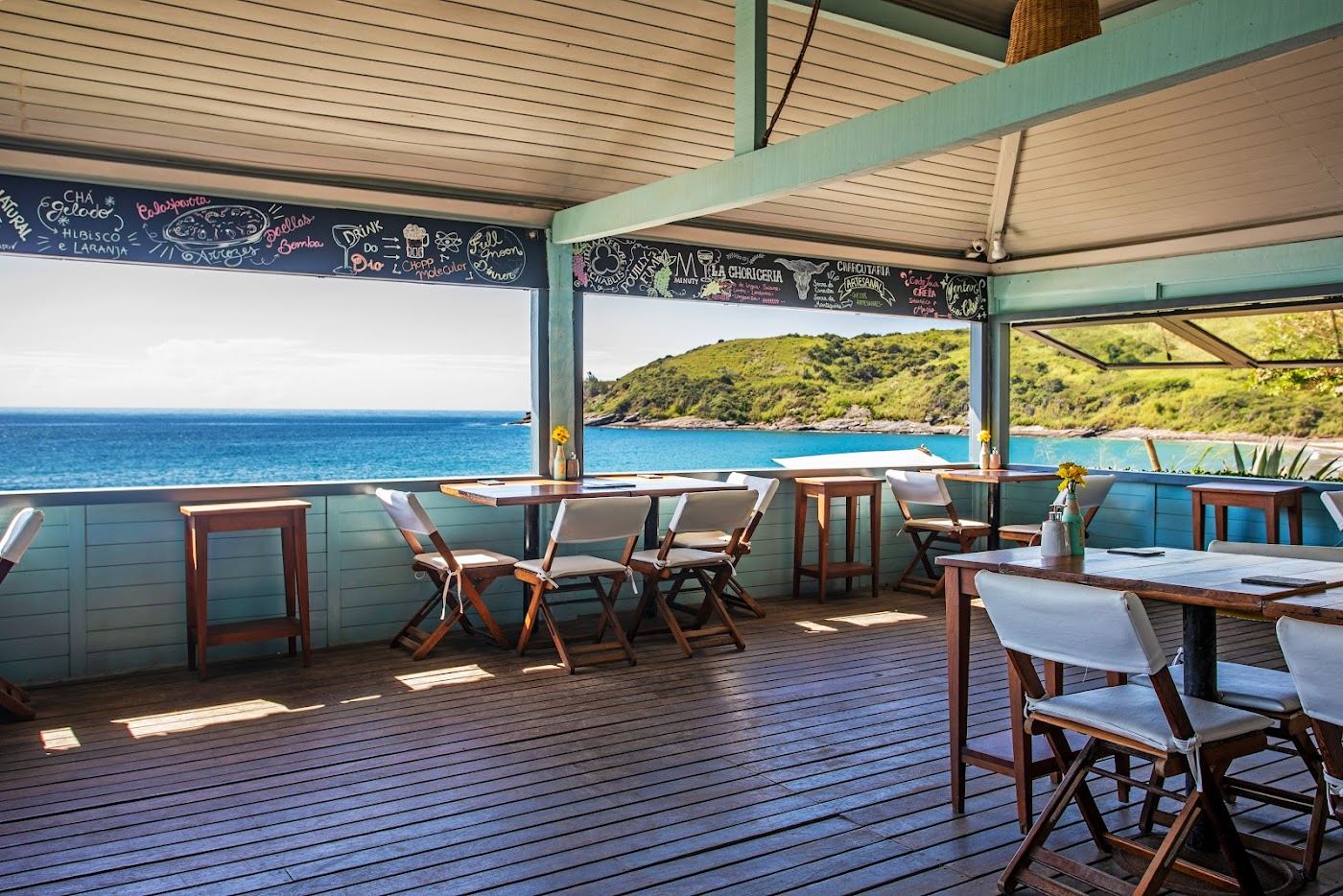 Loungers at a Buzios beach club