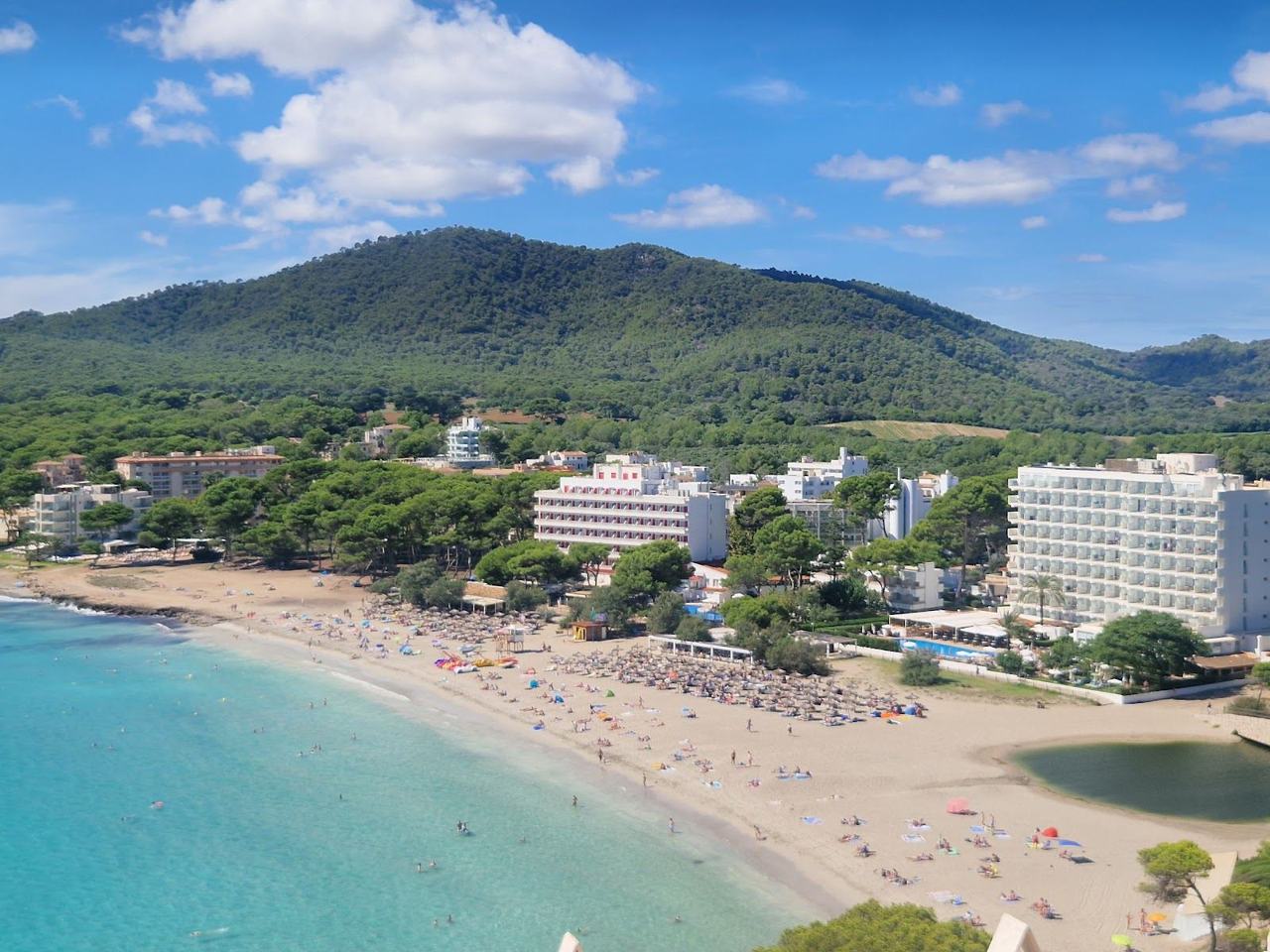 Canyamel beach and calm bay on the east coast of Mallorca