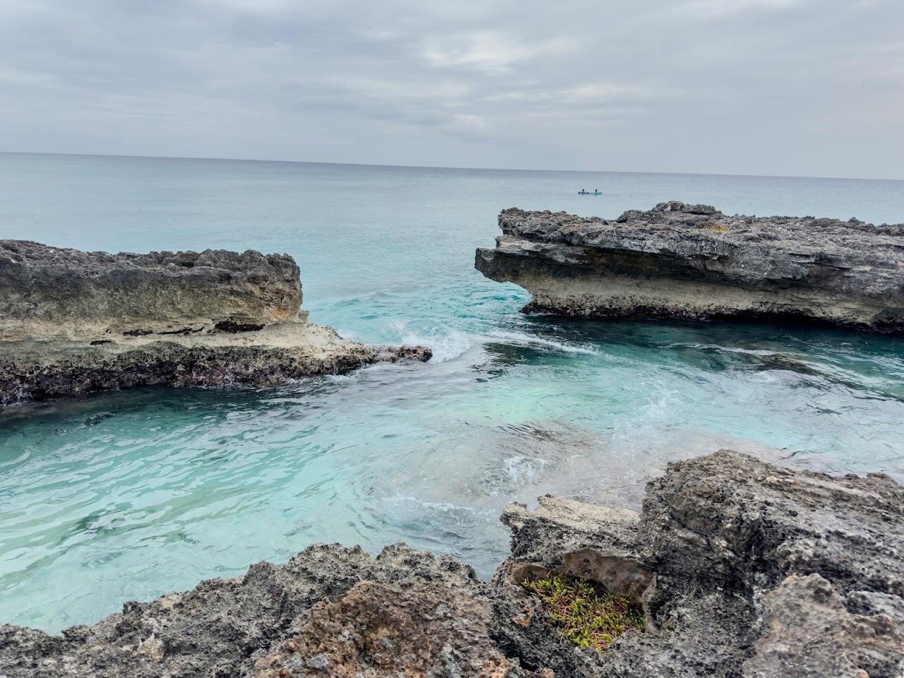 Calm clear water in the small sheltered cove at Smith Cove on the southwest coast of Grand Cayman