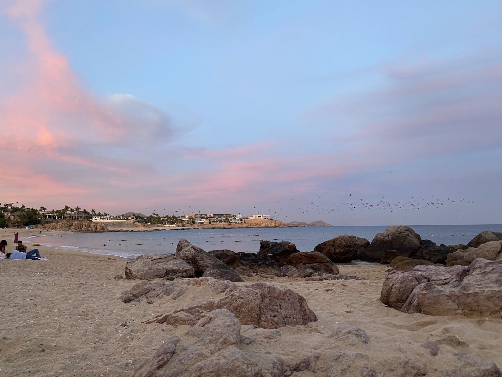 The calm swimmable water of Chileno Beach on the Los Cabos corridor