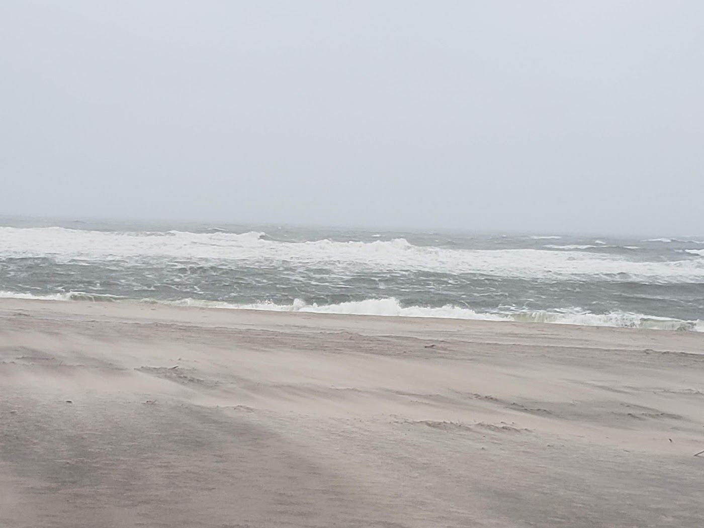 The concession and white sand at Coopers Beach in Southampton