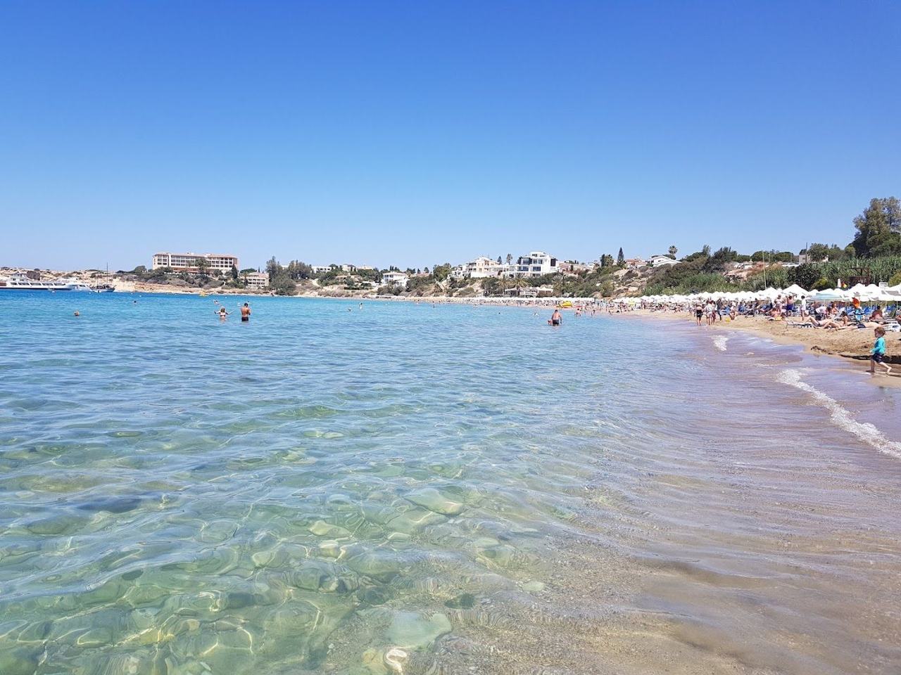 Coral Bay beach on the coast of Cyprus