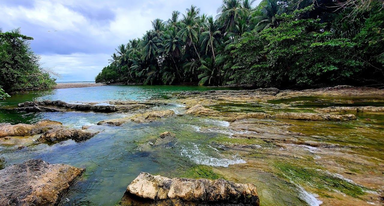 A wild golden beach backed by jungle and cliffs at Montezuma on the Nicoya Peninsula