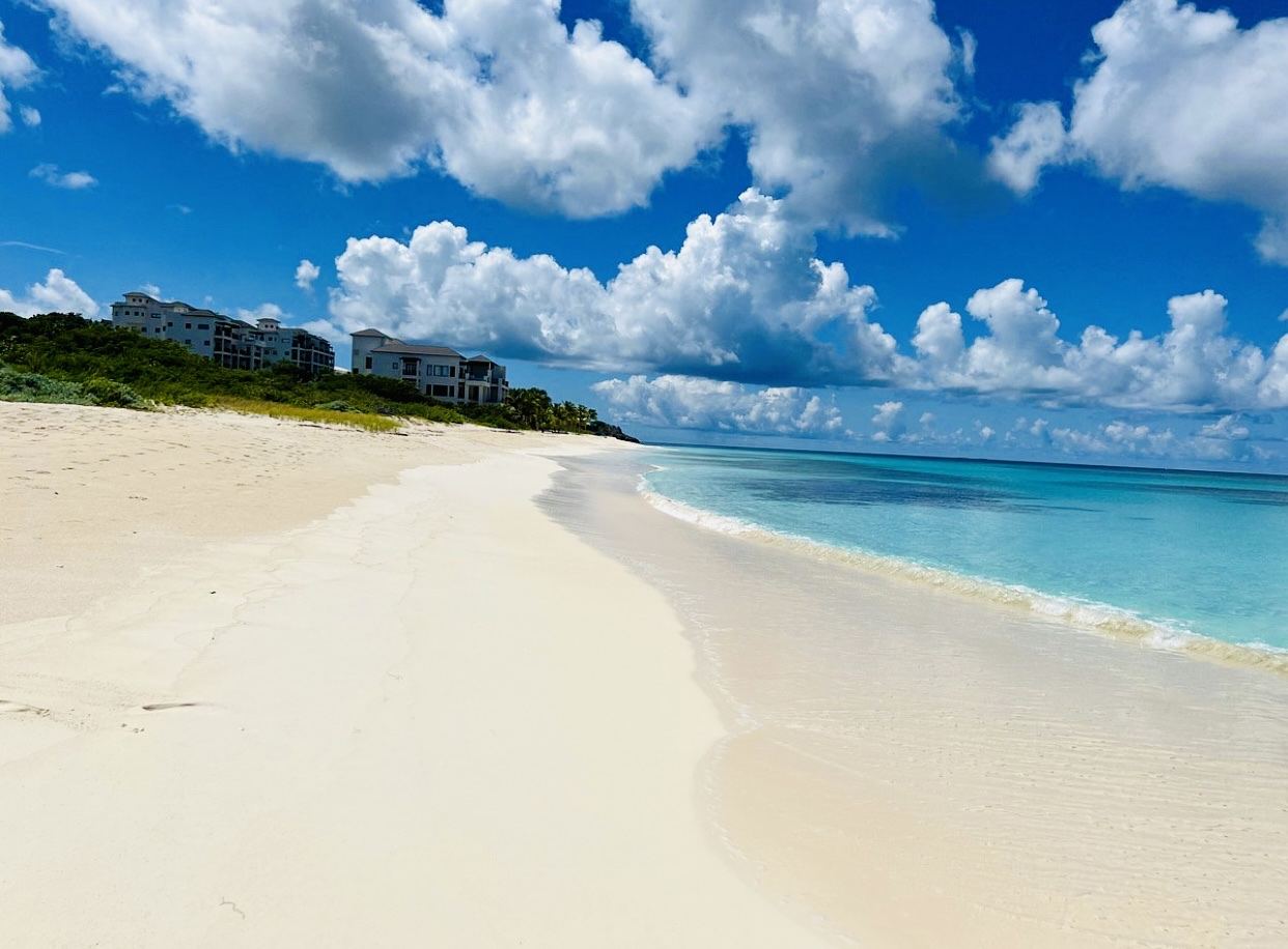 The long white sand of Shoal Bay in Anguilla