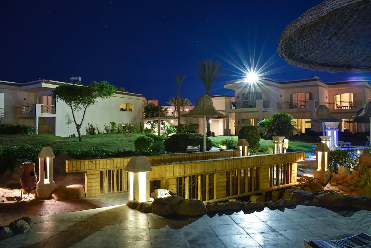 The breezy resort beach and lagoon at Nabq Bay near Sharm el Sheikh