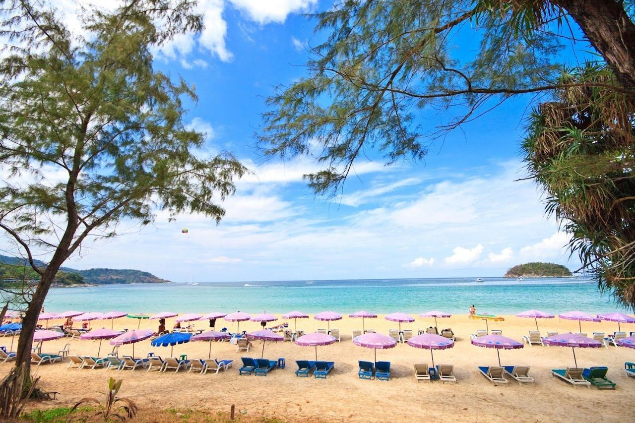 Dry, sunny and calm on the Andaman coast, with warm seas and the whole island in full swing.