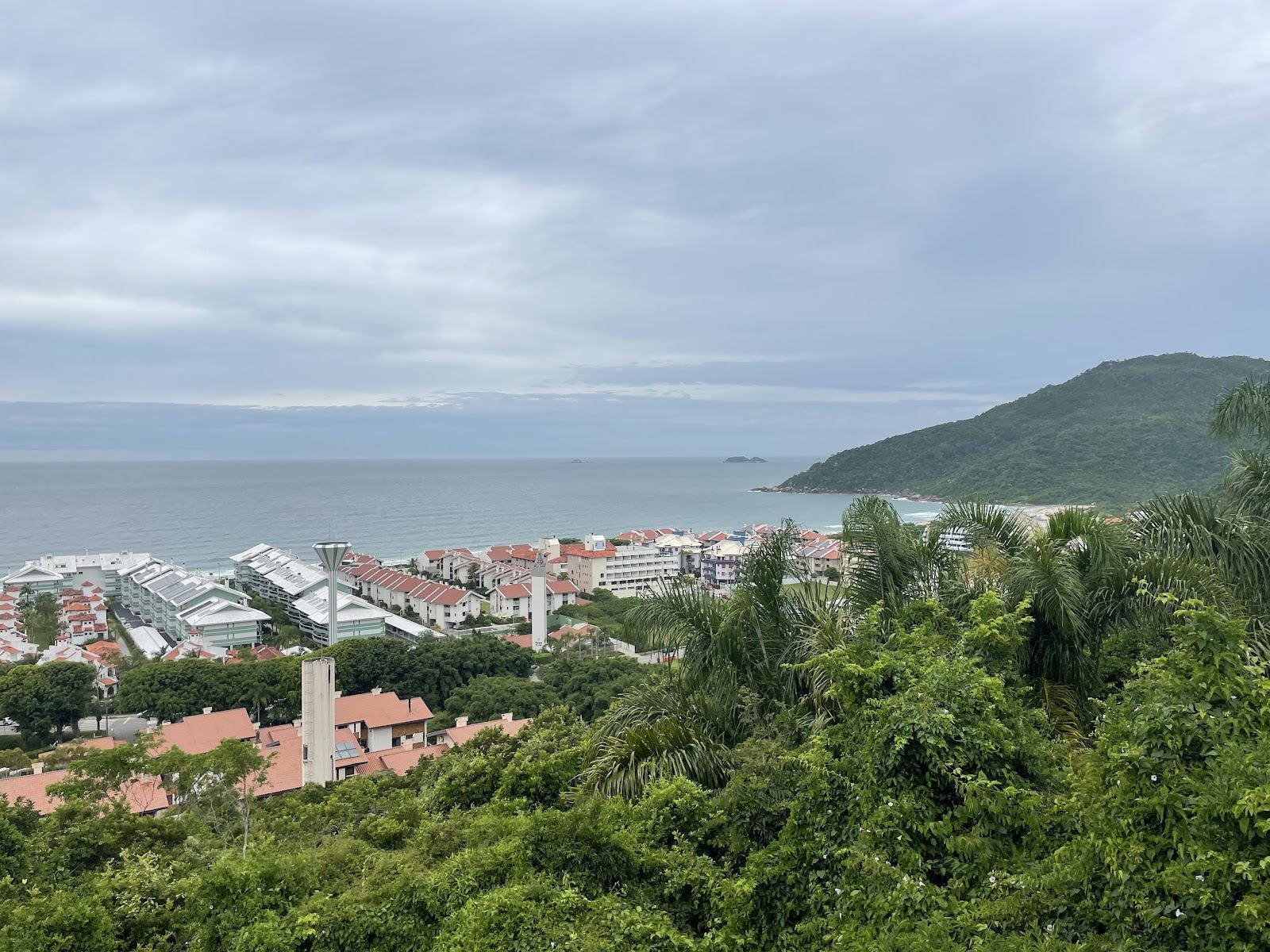 The surf and sand of Praia Brava in the north of Florianopolis