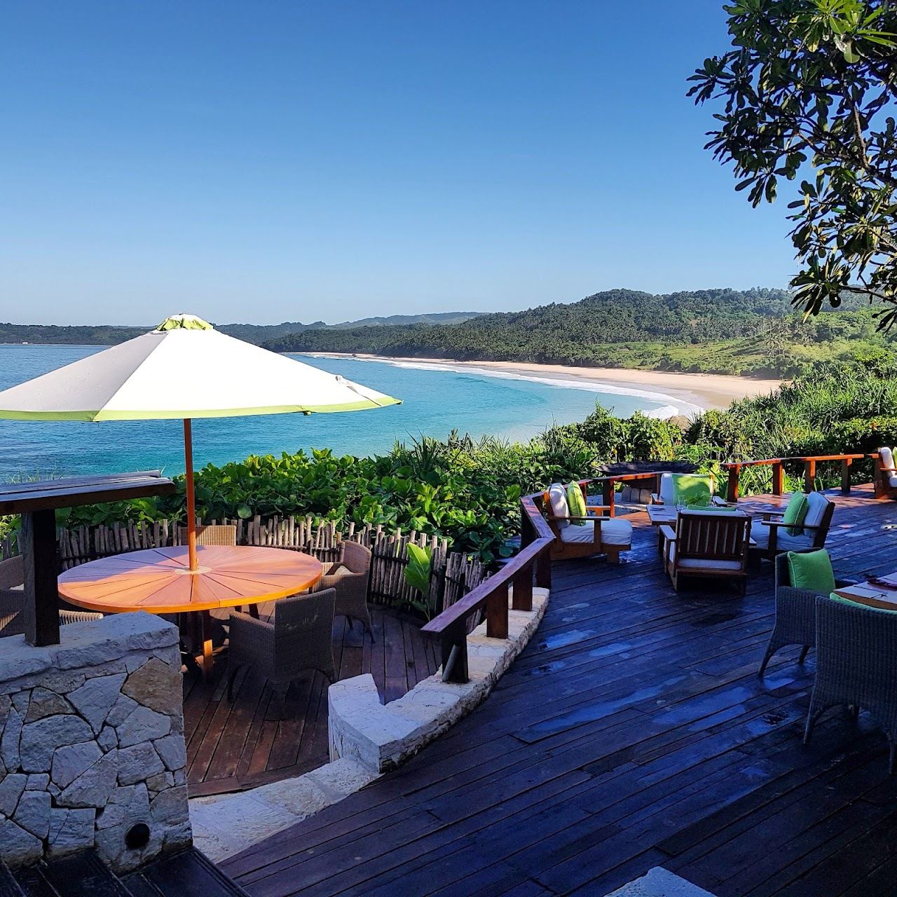 The wild surf and empty sand of Nihiwatu Beach on Sumba