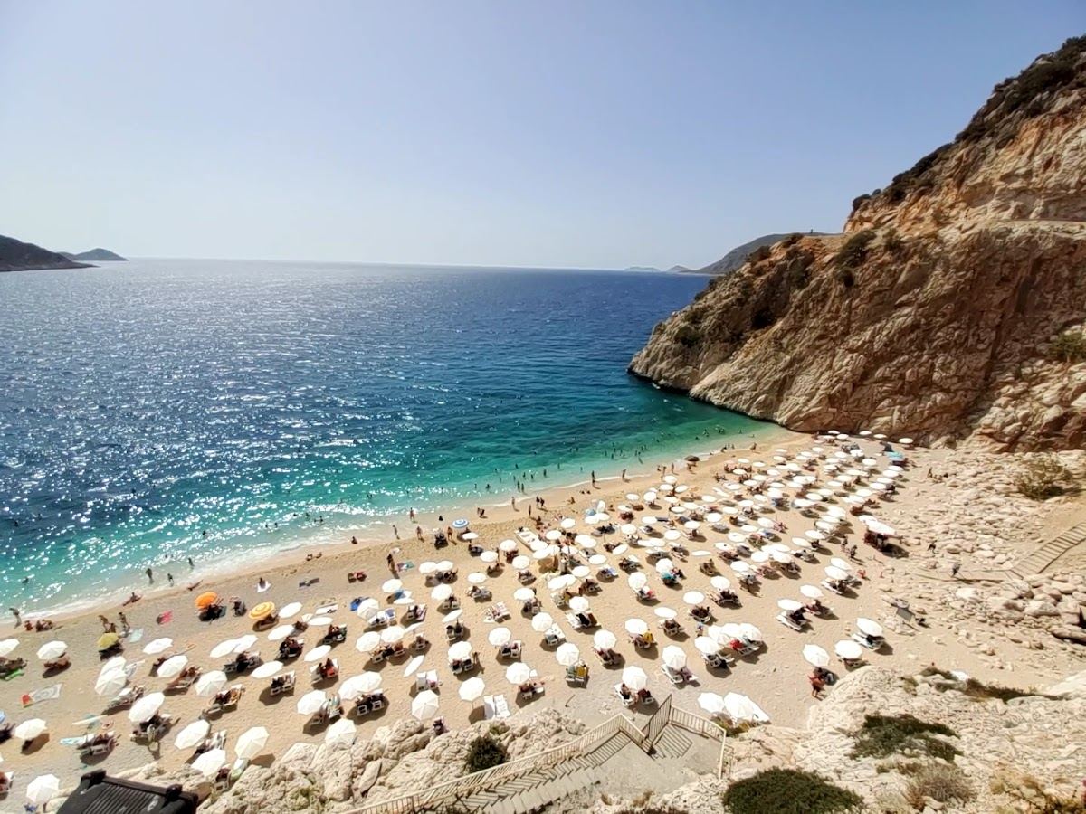 The narrow turquoise cove of Kaputas beach below steep cliffs on the Lycian coast