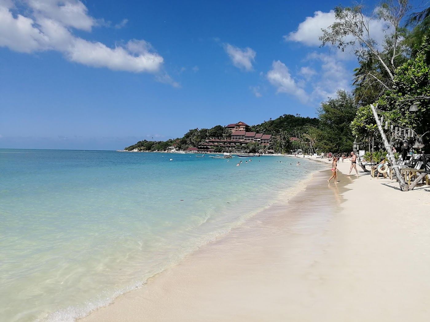 The west coast of Koh Phangan at Haad Yao in the golden light before sunset