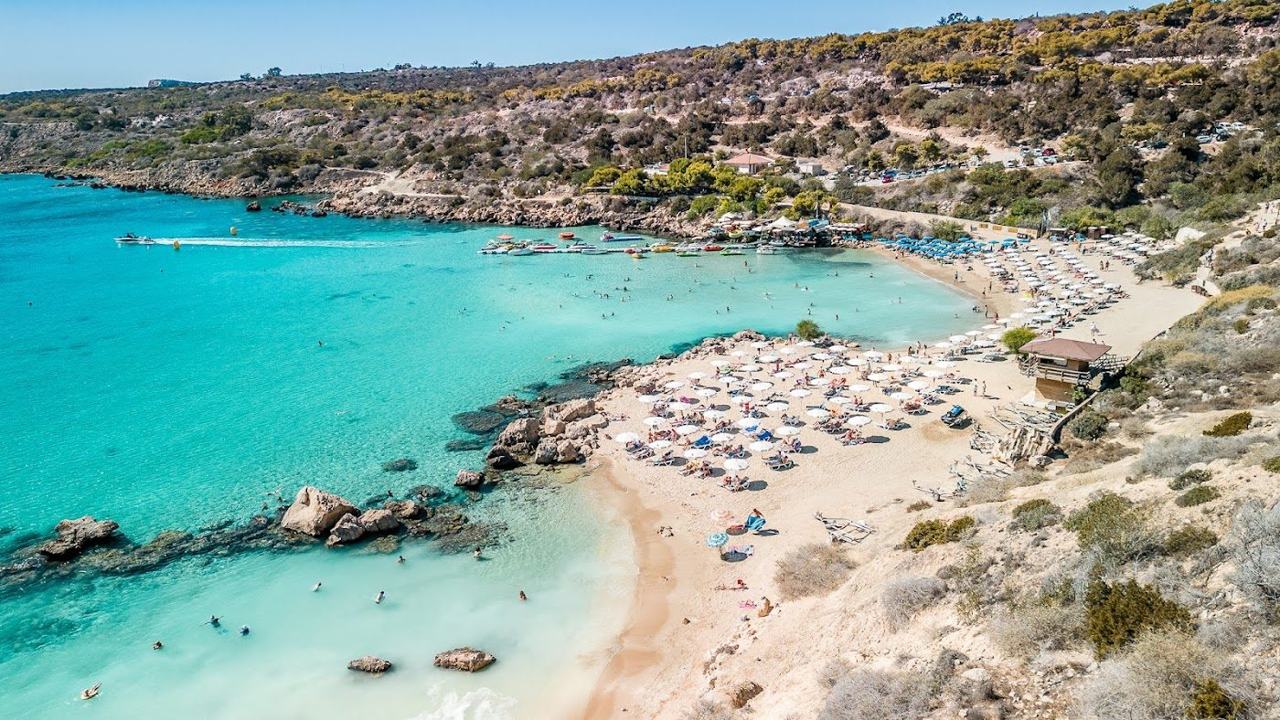 Konnos beach on the coast of Cyprus