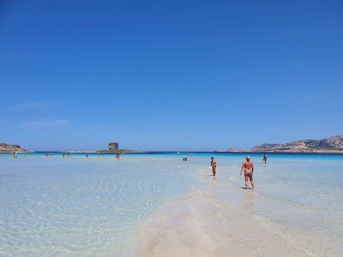 Pale sand and turquoise shallows on a Sardinia beach