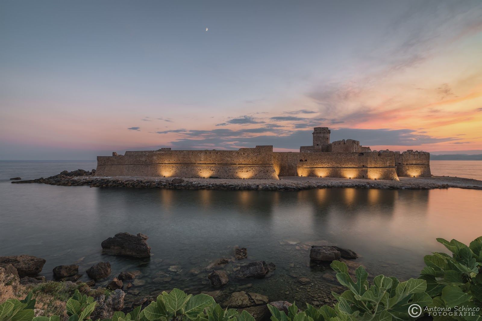 The Aragonese castle on its islet at Le Castella in Calabria