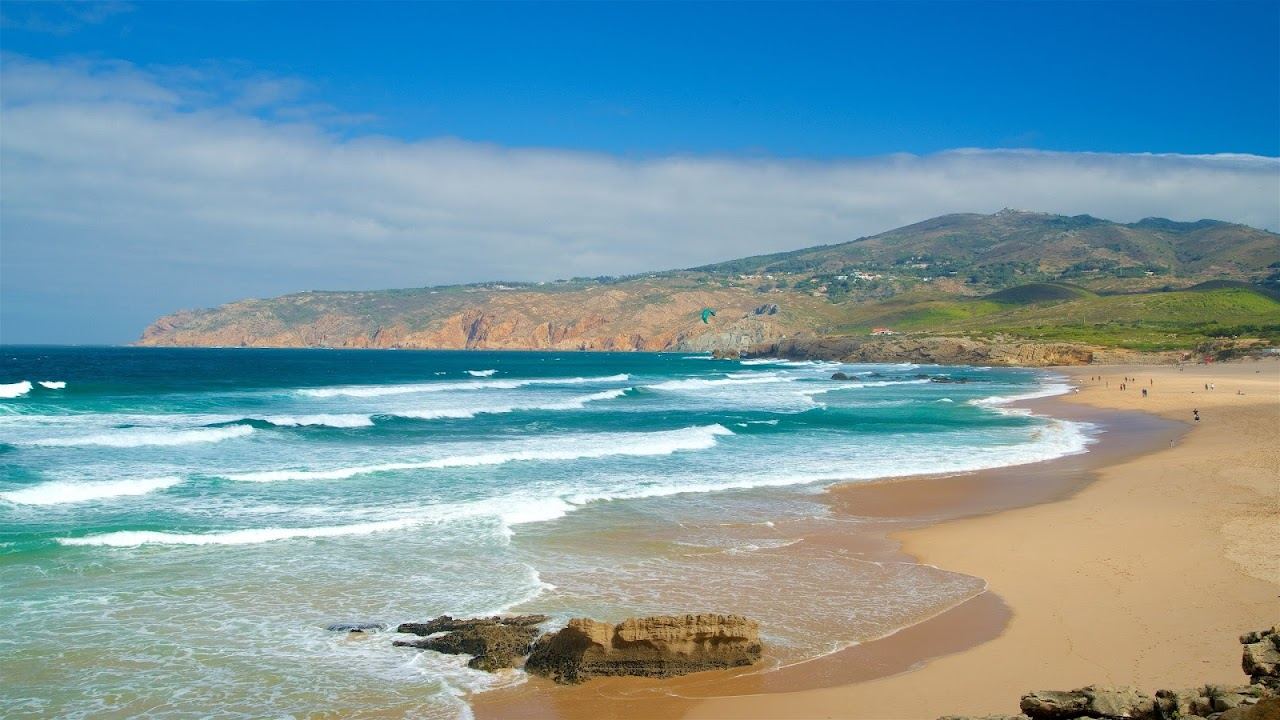 The wild dunes and Atlantic surf of Praia do Guincho near Cascais