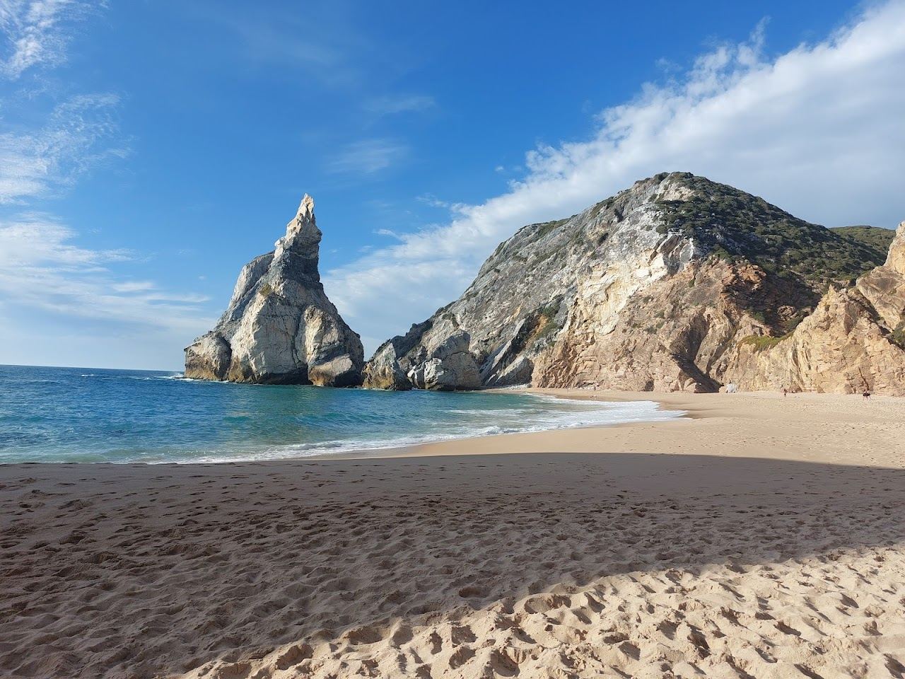 The dramatic sea stacks and cliffs of Praia da Ursa on the Sintra coast