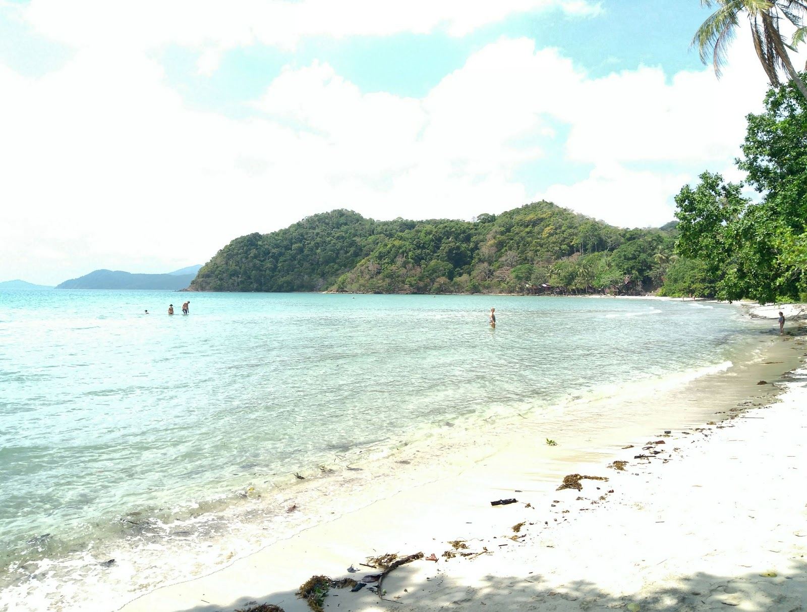 Long Beach, a quiet snorkel cove of clear water over rock at the remote southeast tip of Koh Chang in Thailand