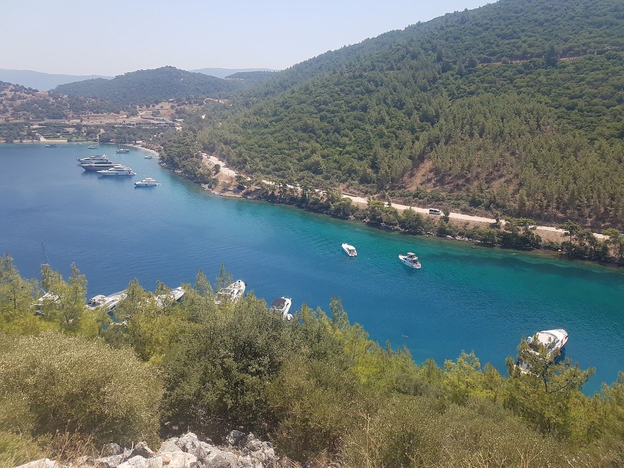 Clear water and green headlands around the coves near Cennet Koyu on the Golturkbuku shore