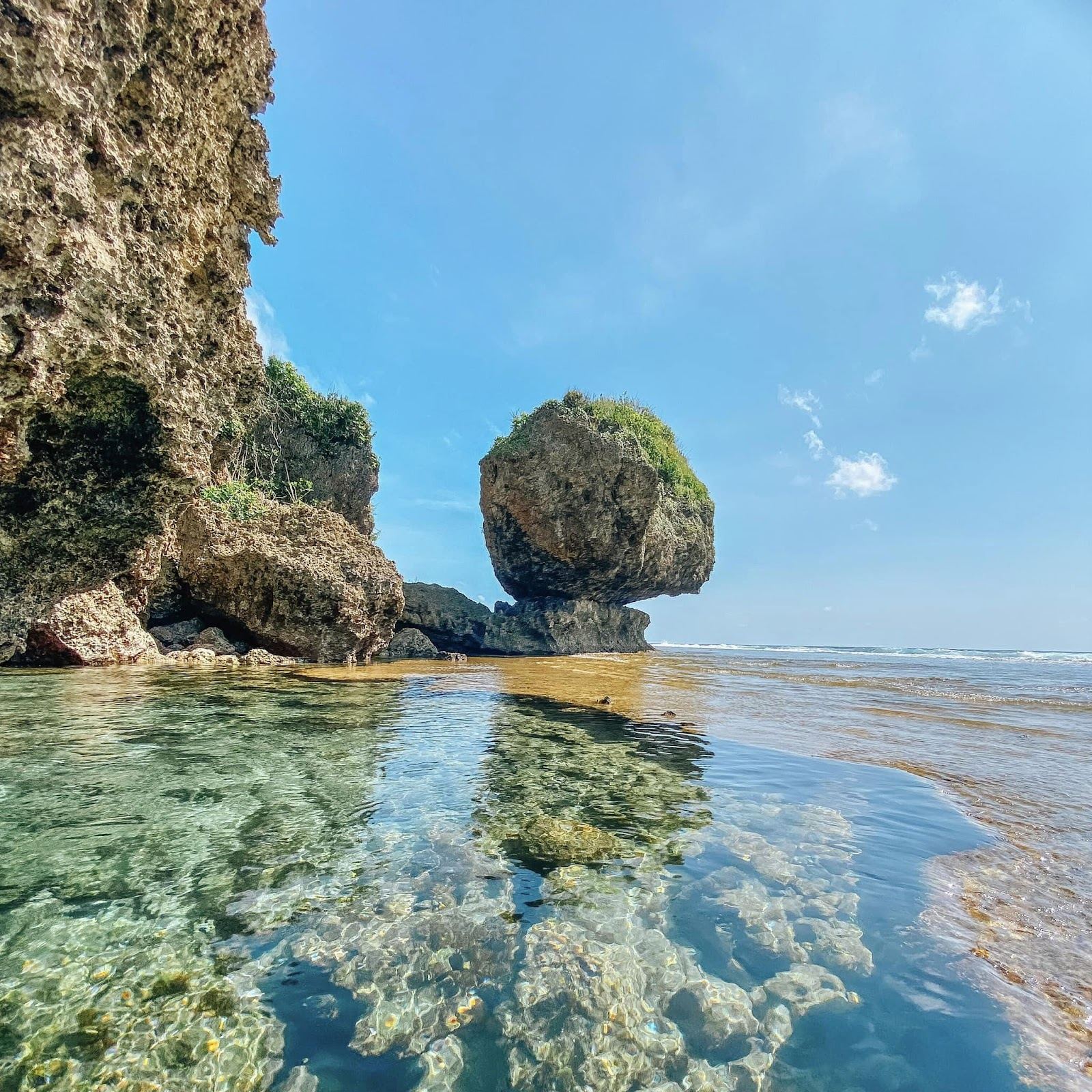 Magpupungko on Siargao island in the southern Philippines