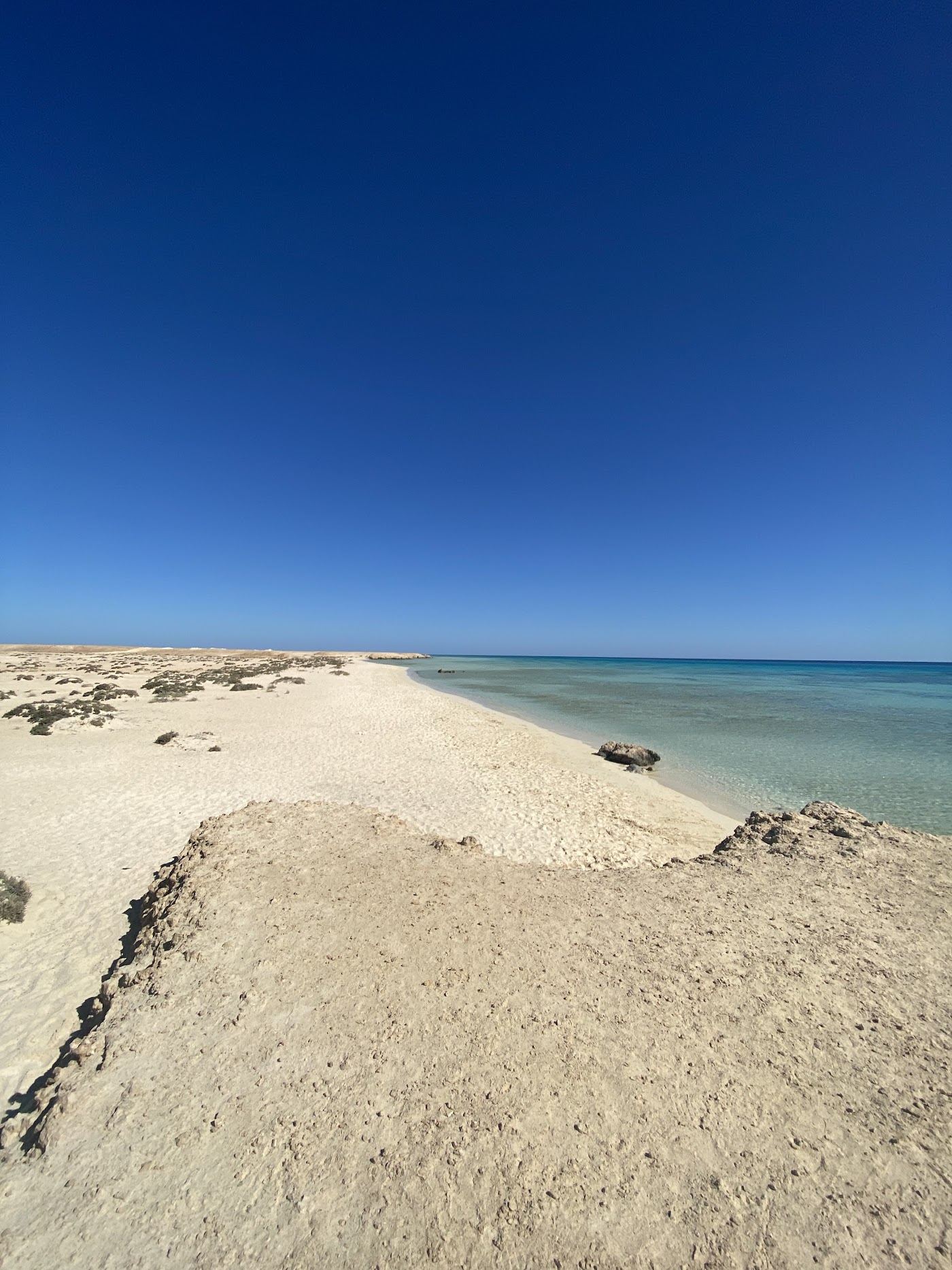 The white sand and clear turquoise lagoon of Sharm El Luli on the Marsa Alam coast