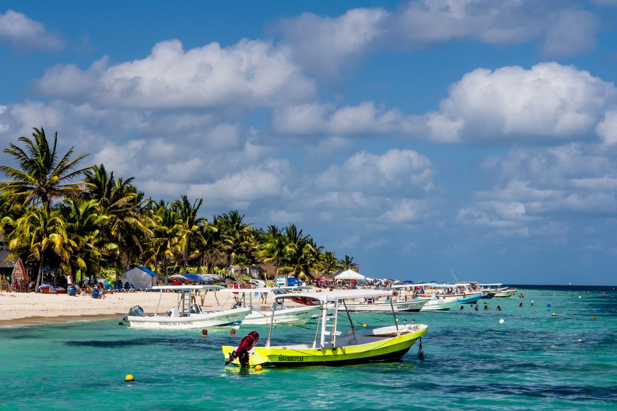 Puerto Morelos beach on the Riviera Maya, Mexico