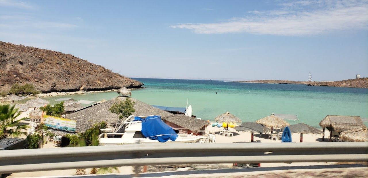 The shallow turquoise lagoon of Playa Balandra near La Paz in Baja California