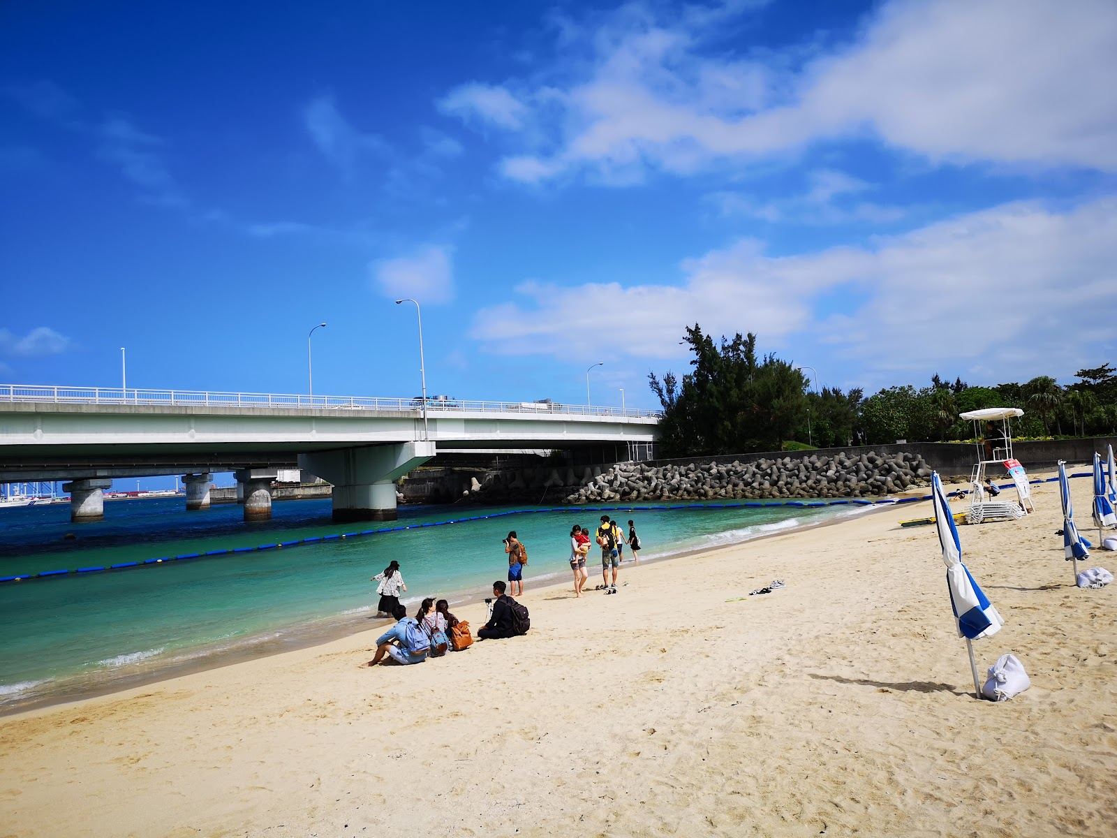 The city beach below the cliff shrine at Naminoue in Naha, Okinawa