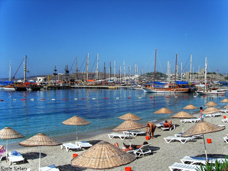 The last of the warm Aegean swimming early in the month, with sunny calm days before the season closes.