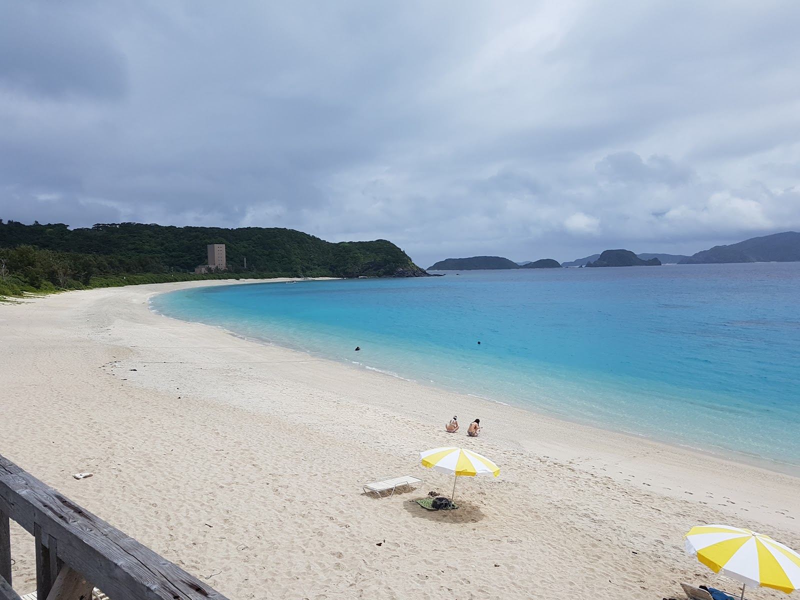 Clear reef water over coral at Furuzamami Beach on Zamami in the Kerama islands, Okinawa