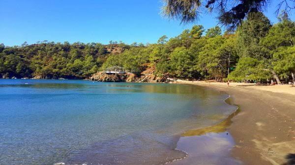 Katranci Beach on the Oludeniz coast near Fethiye in Turkey
