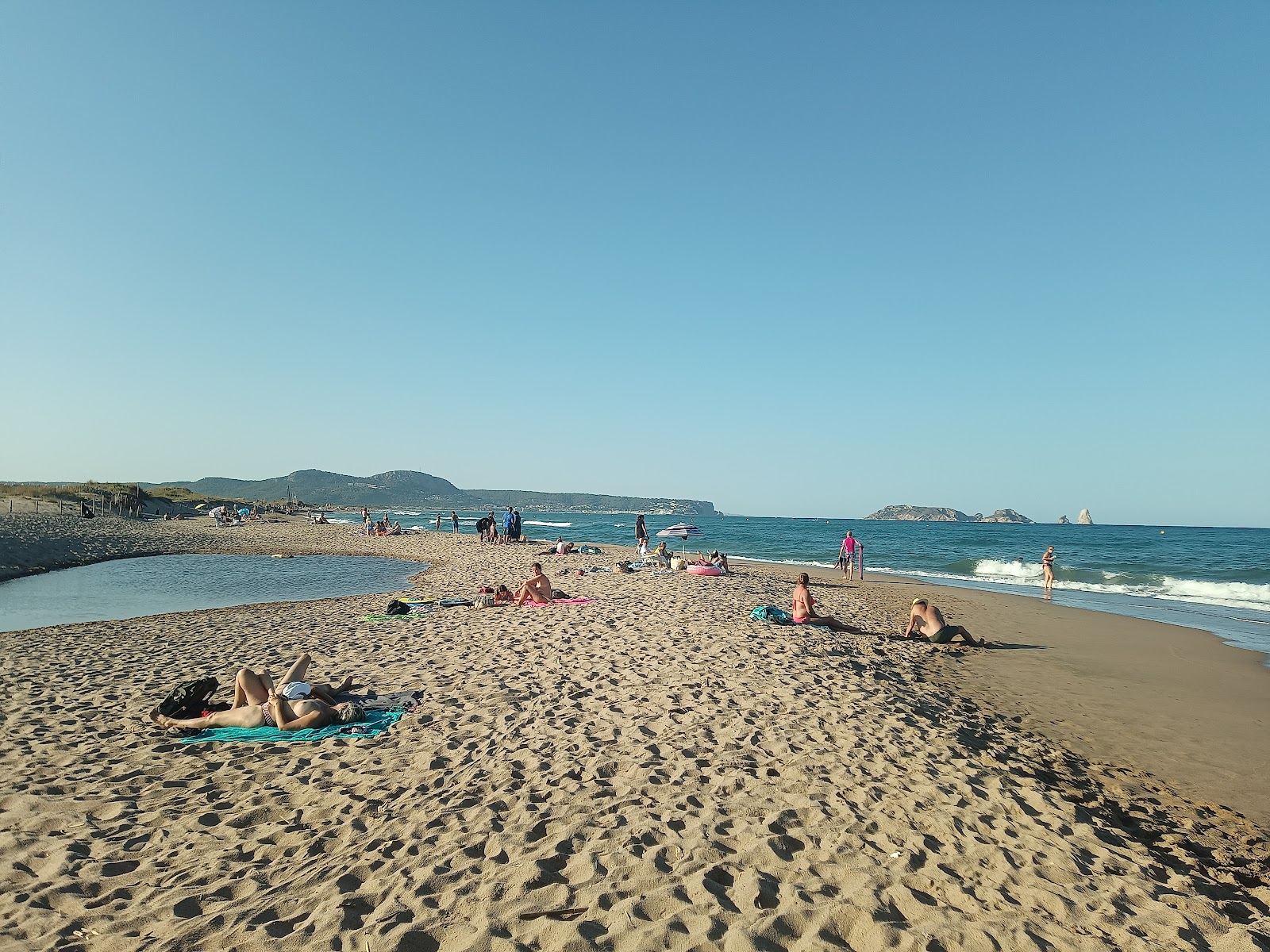 Long open golden sand and dunes of Platja de Pals on the Costa Brava