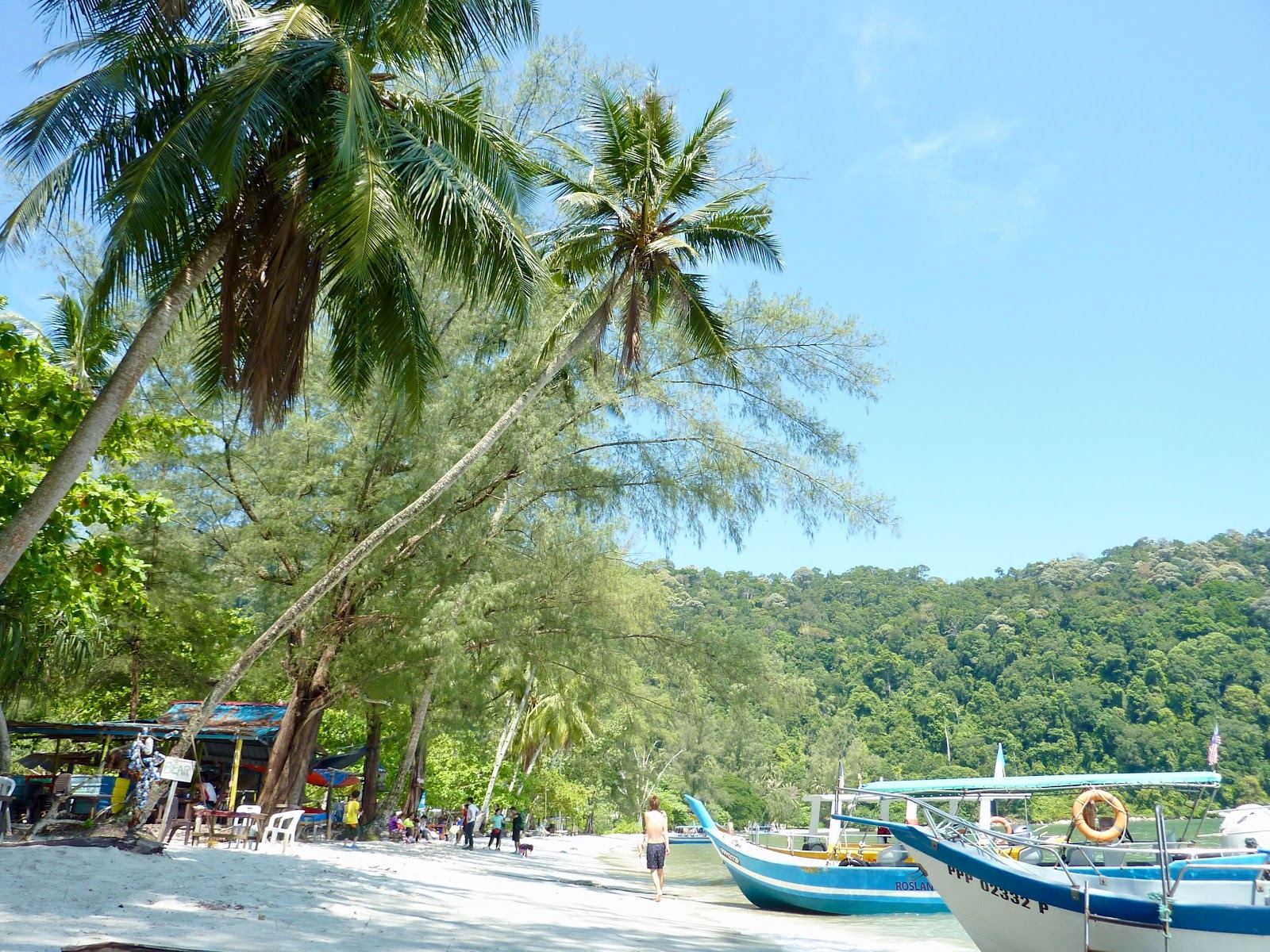 Pale sand and clear water at a quiet beach reached through Penang National Park.