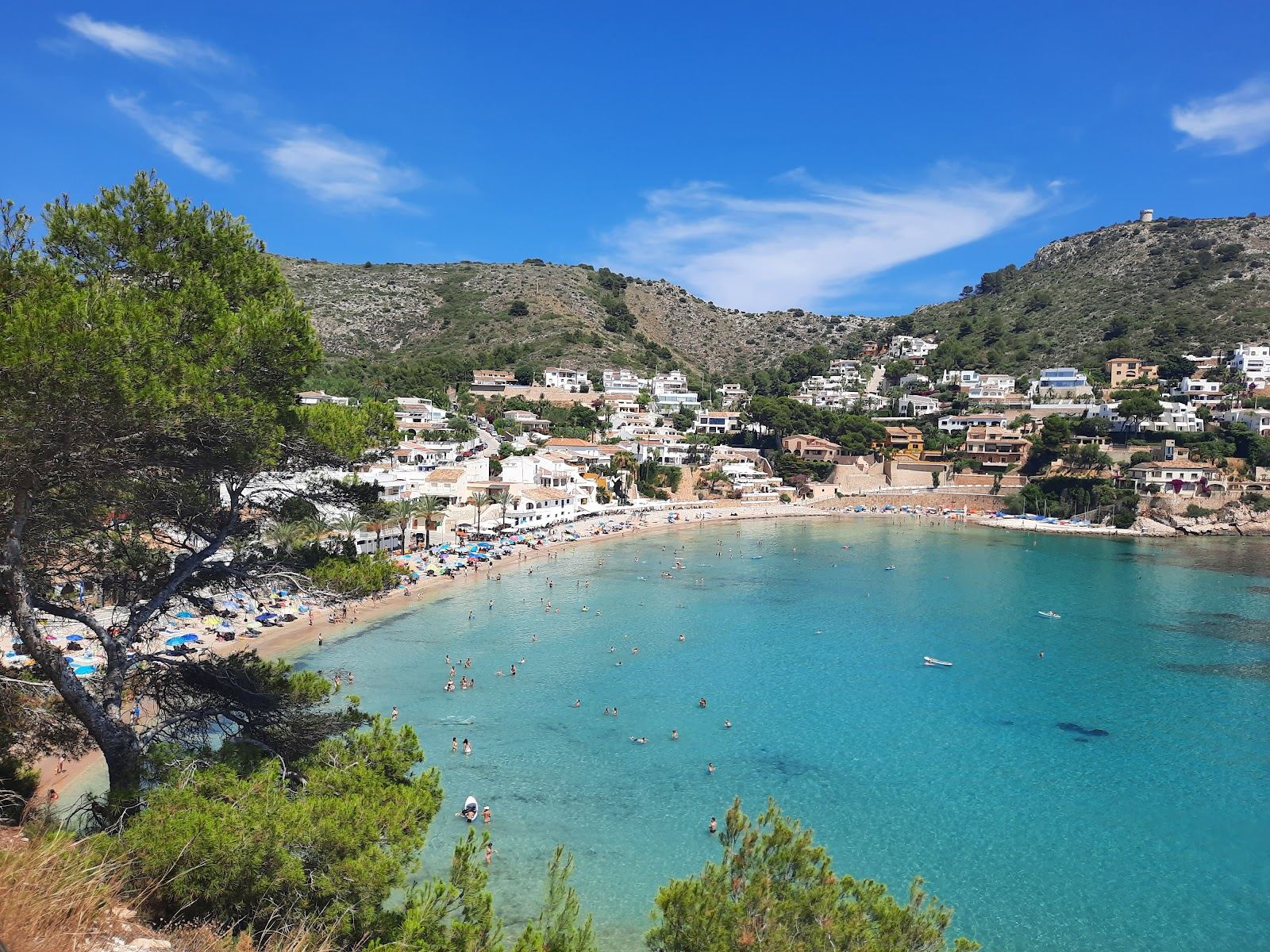 Cala del Portet, the small sheltered sandy cove near Moraira