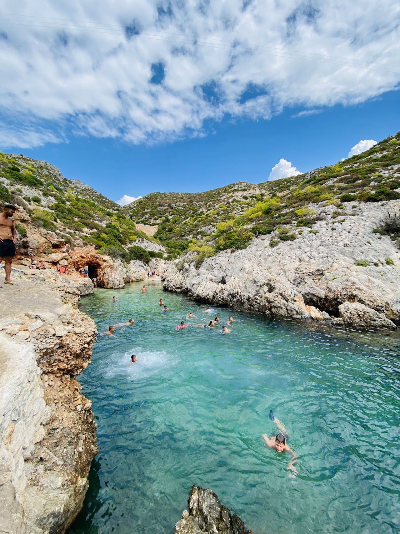 Porto Limnionas beach on the coast of Zakynthos in Greece