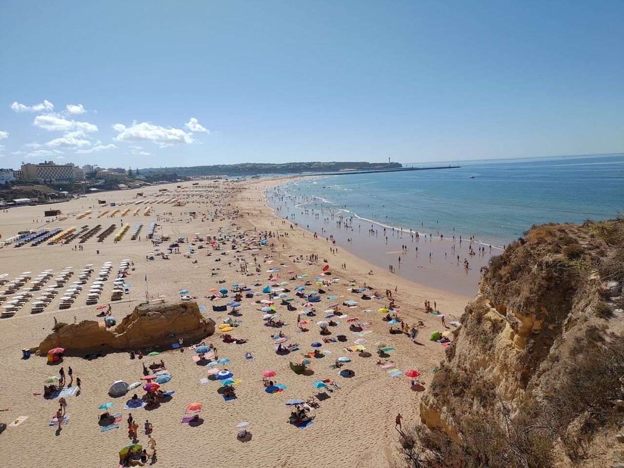 Praia da Rocha wide golden sand and rock formations in Portimao