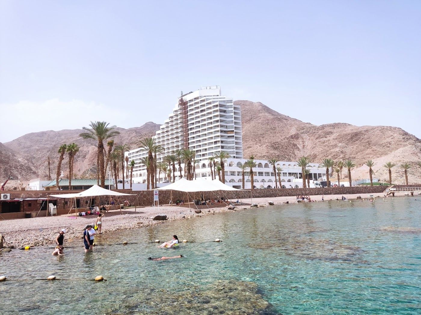 The reef shore at Princess Beach by the Taba border in southern Eilat