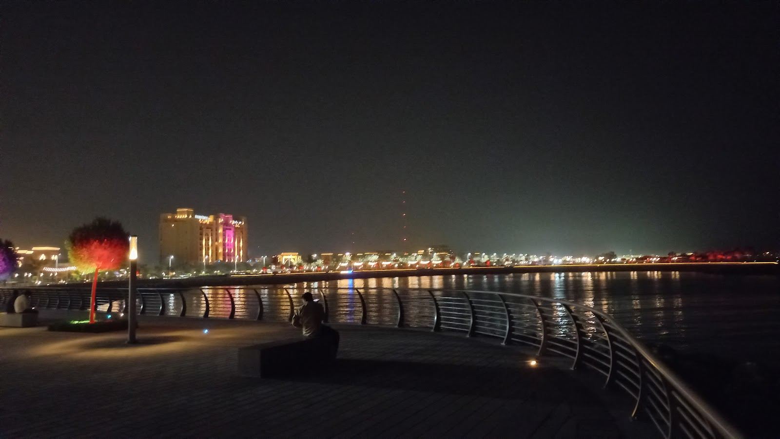 Clear Gulf water and resort beach on Al Marjan Island in Ras Al Khaimah
