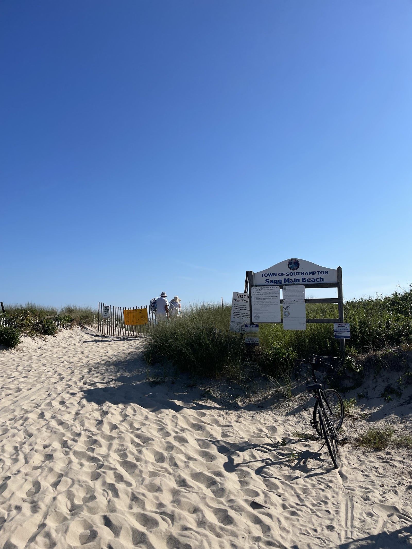 The wide open sand at Sagg Main Beach in Sagaponack