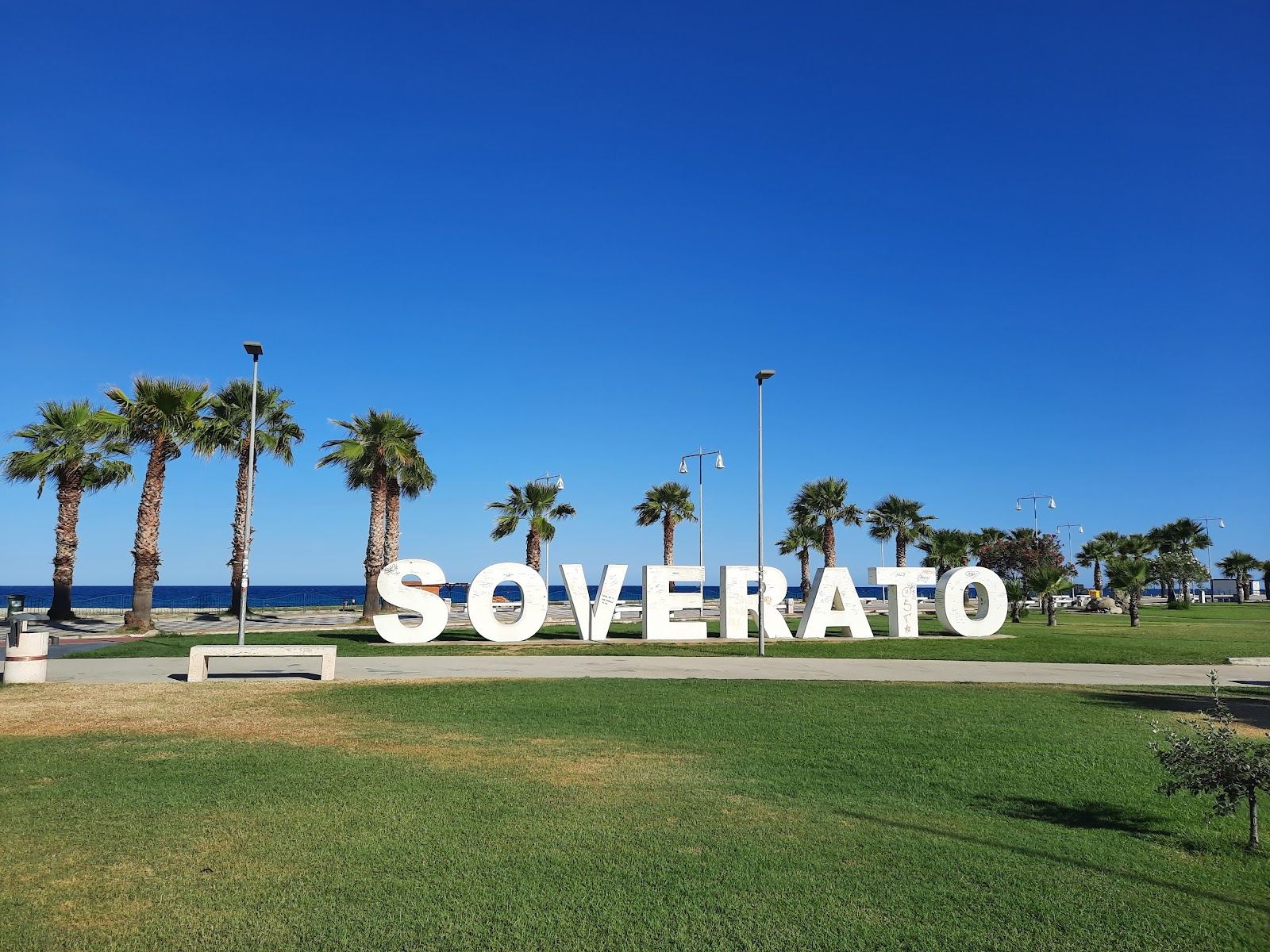 Golden sand and clear water at Soverato on the Ionian coast of Calabria