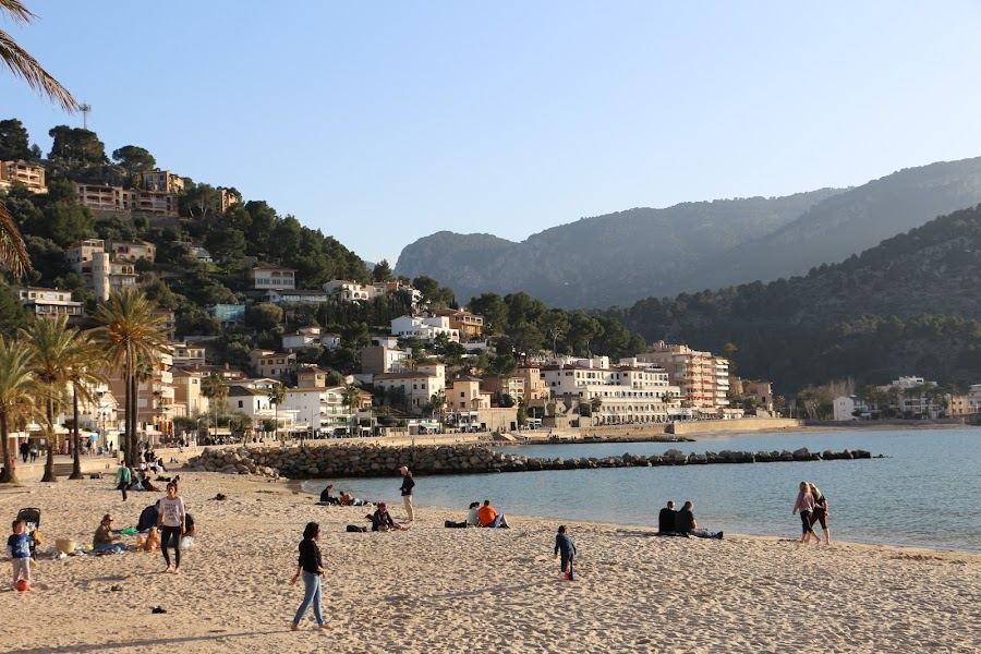 Port de Soller in Mallorca, Balearic Islands with its clear water and sand