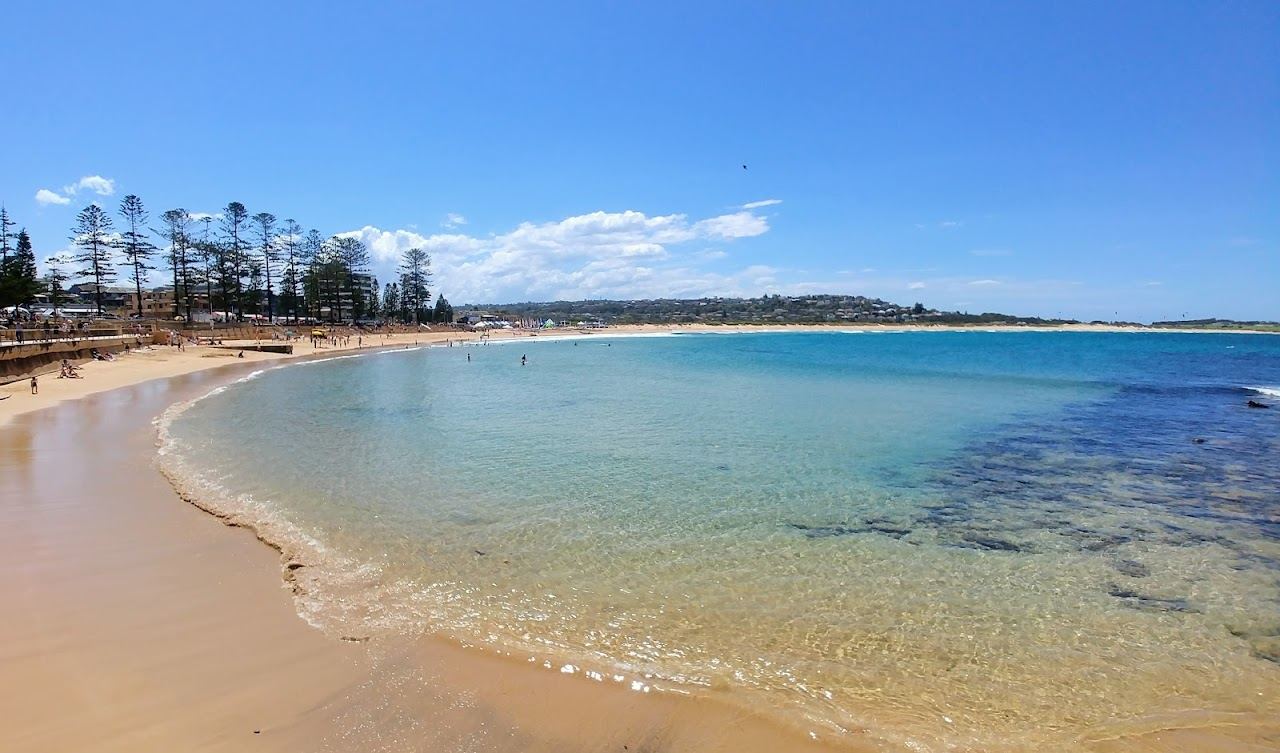 The long beach and point reef at Dee Why on the northern beaches of Sydney