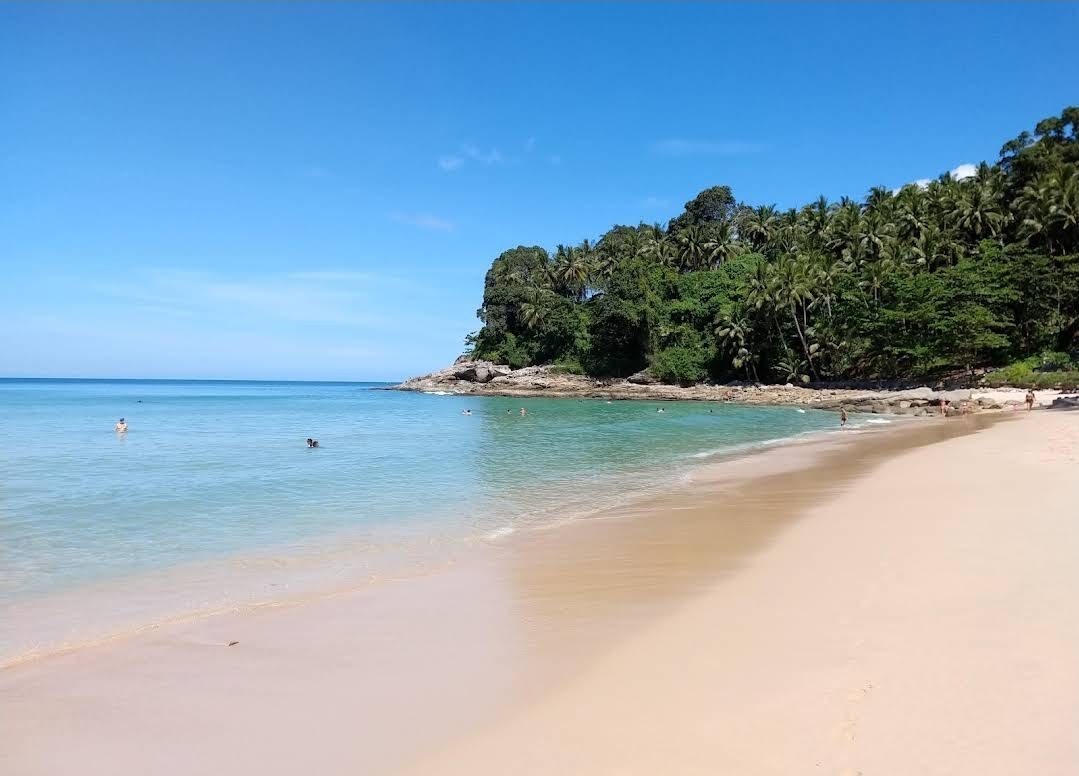 Map view of Surin Beach on the west coast of Phuket