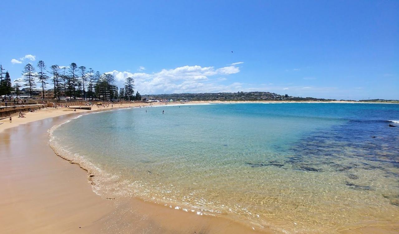 The long surf beach and ocean pool at Dee Why in Sydney