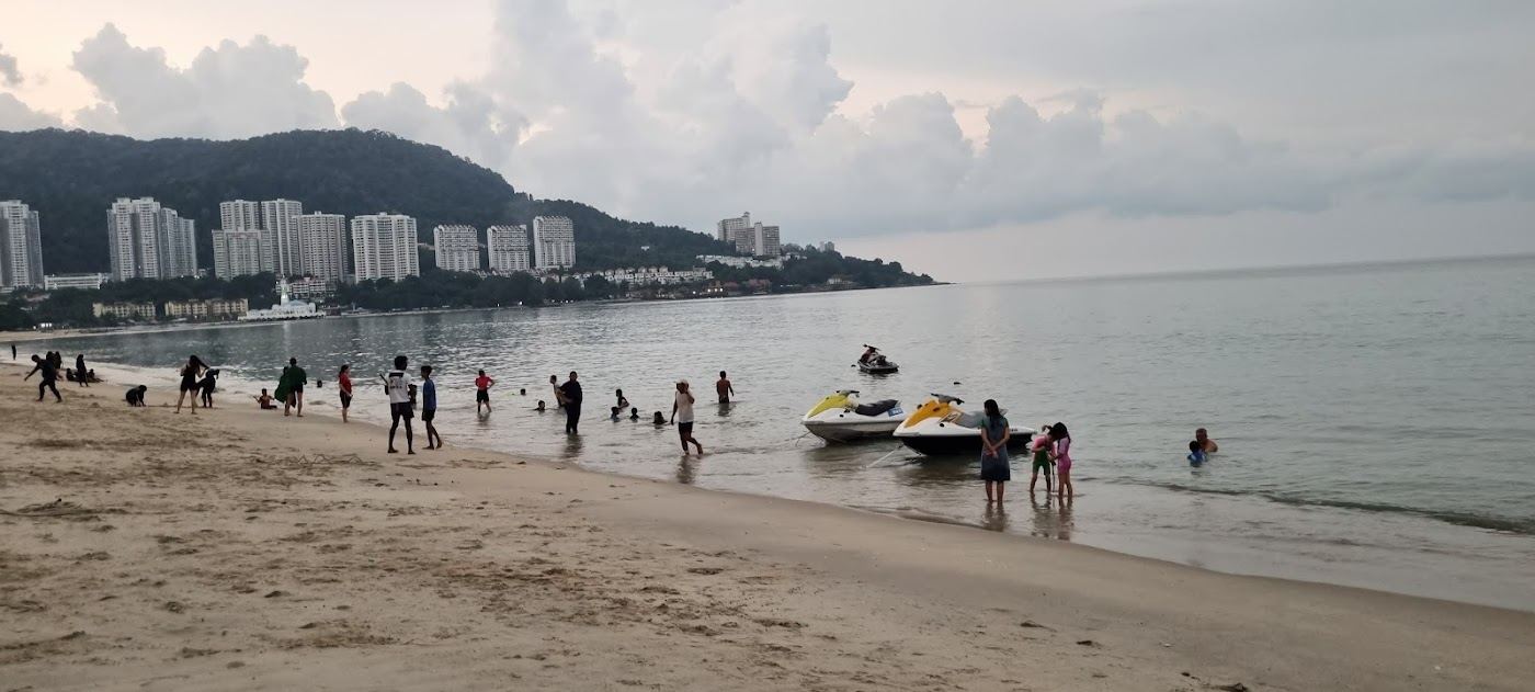 The shoreline and sunset light at Tanjung Bungah in Penang